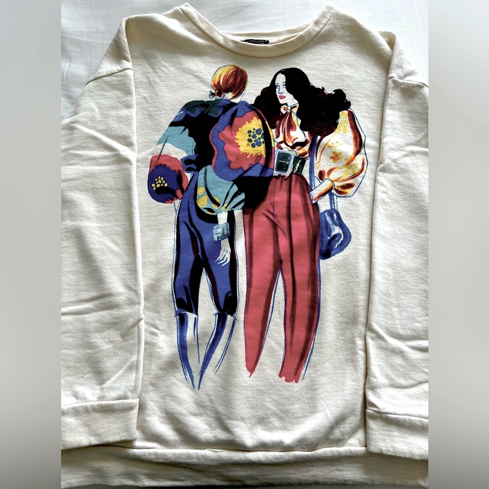 Artistic Graphic Sweatshirt with Bold Colors